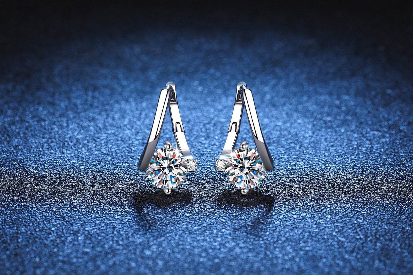 S925 Silver Moissanite Affordable Luxury Earrings - Shop Jobie