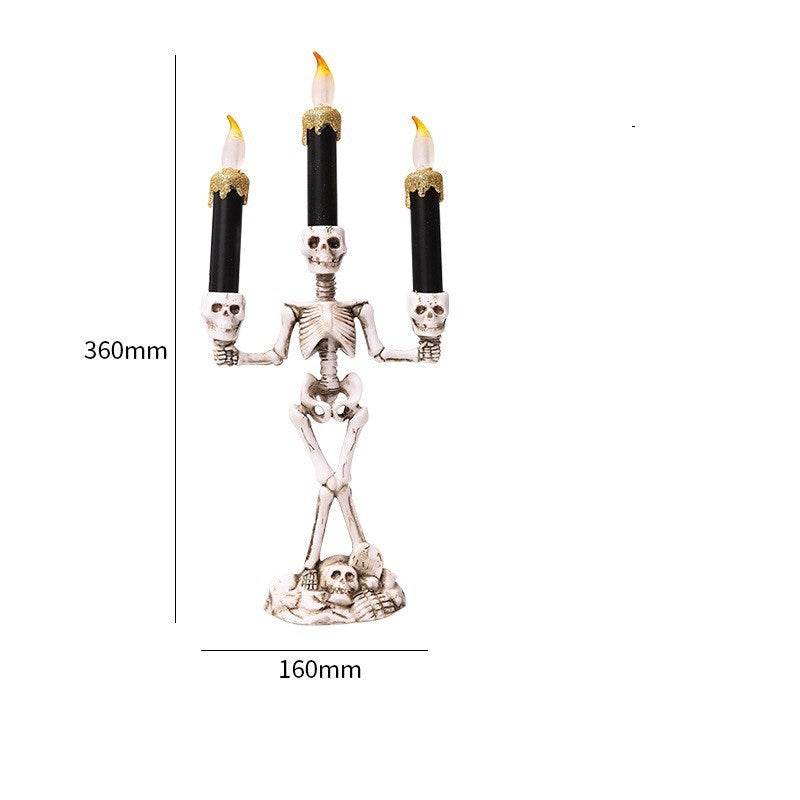 Halloween Three Candles Skeletons Candelabra - Shop Jobie