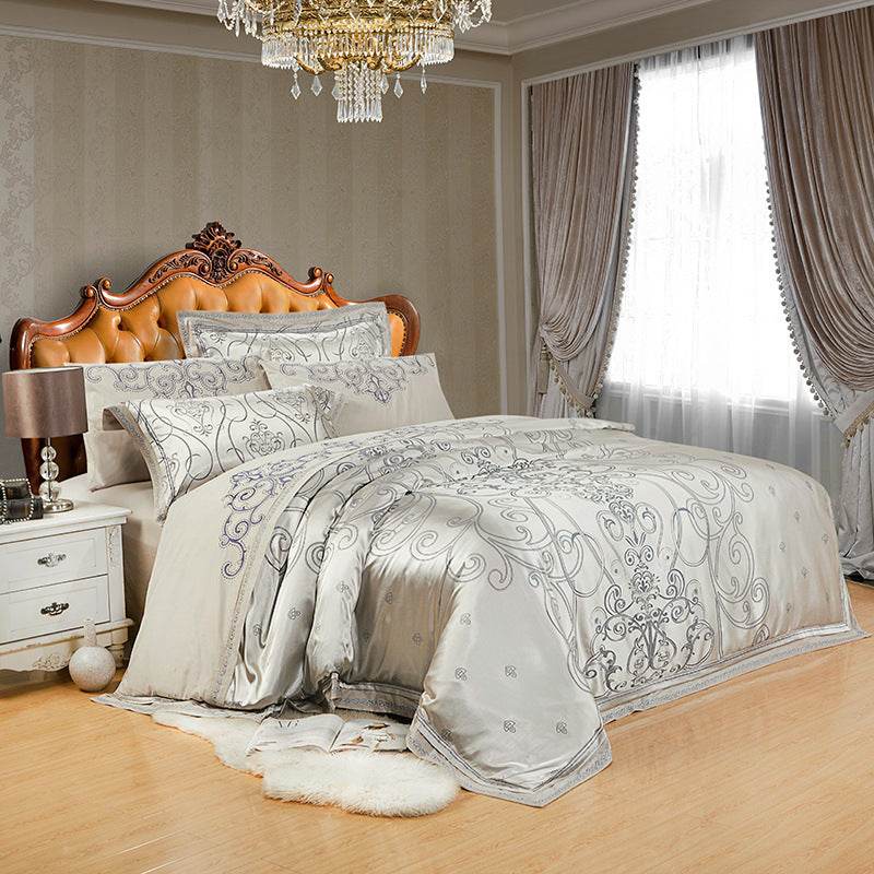 Four-piece Satin Jacquard Set - Shop Jobie