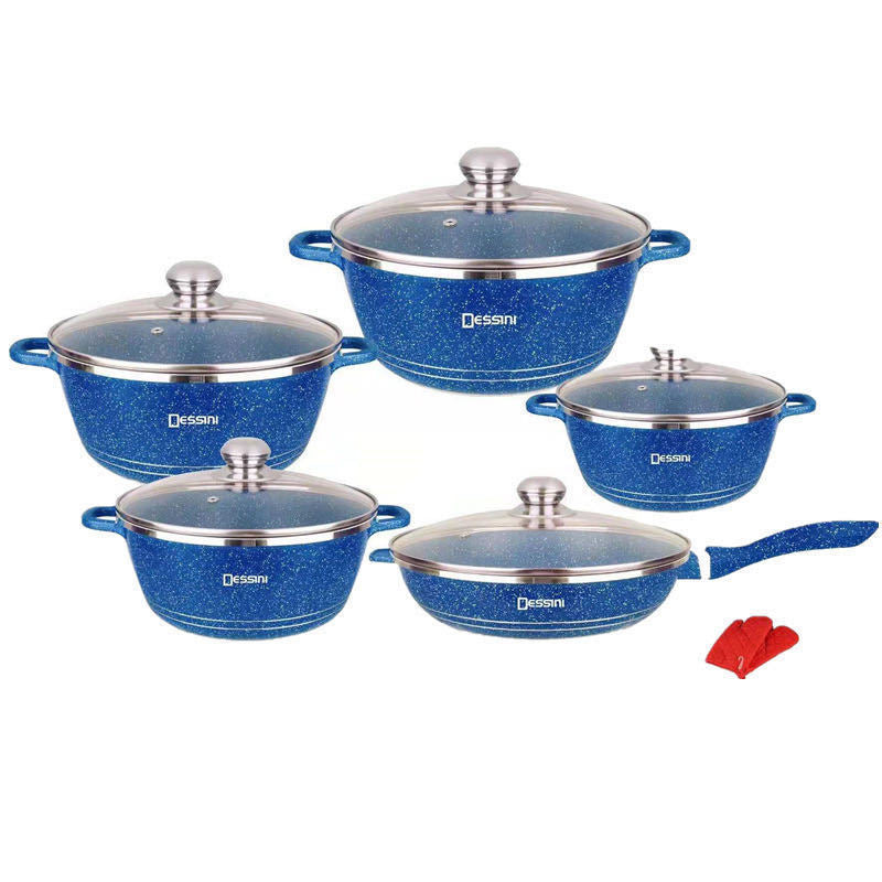 Dessini Non-stick 10 pc Aluminum Cookware Set