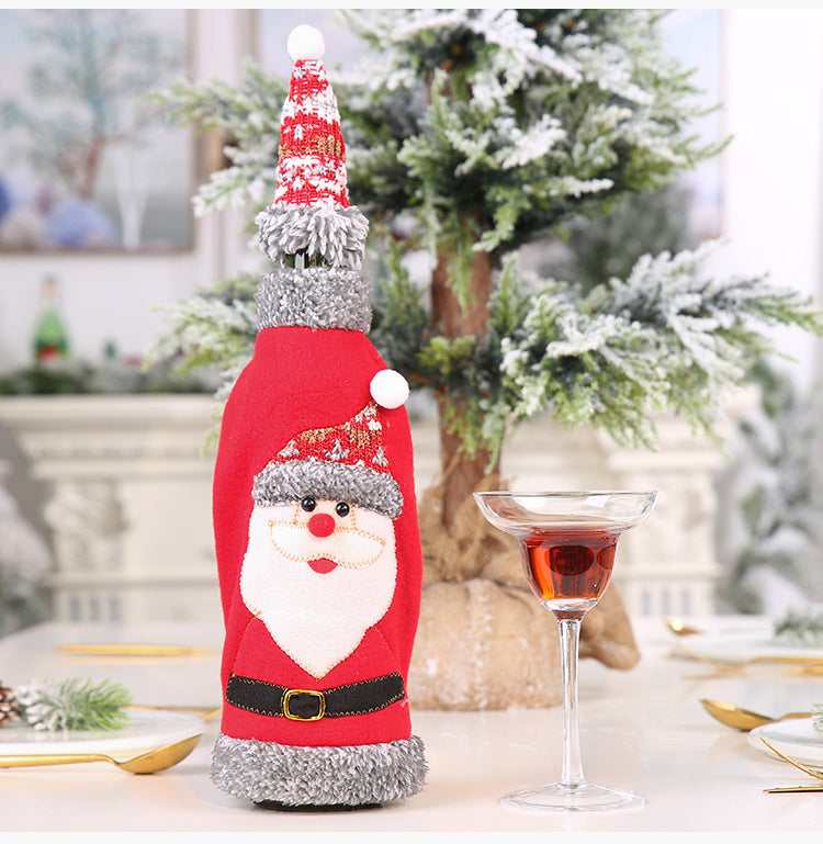Christmas Hat Wine Bottle Cozie