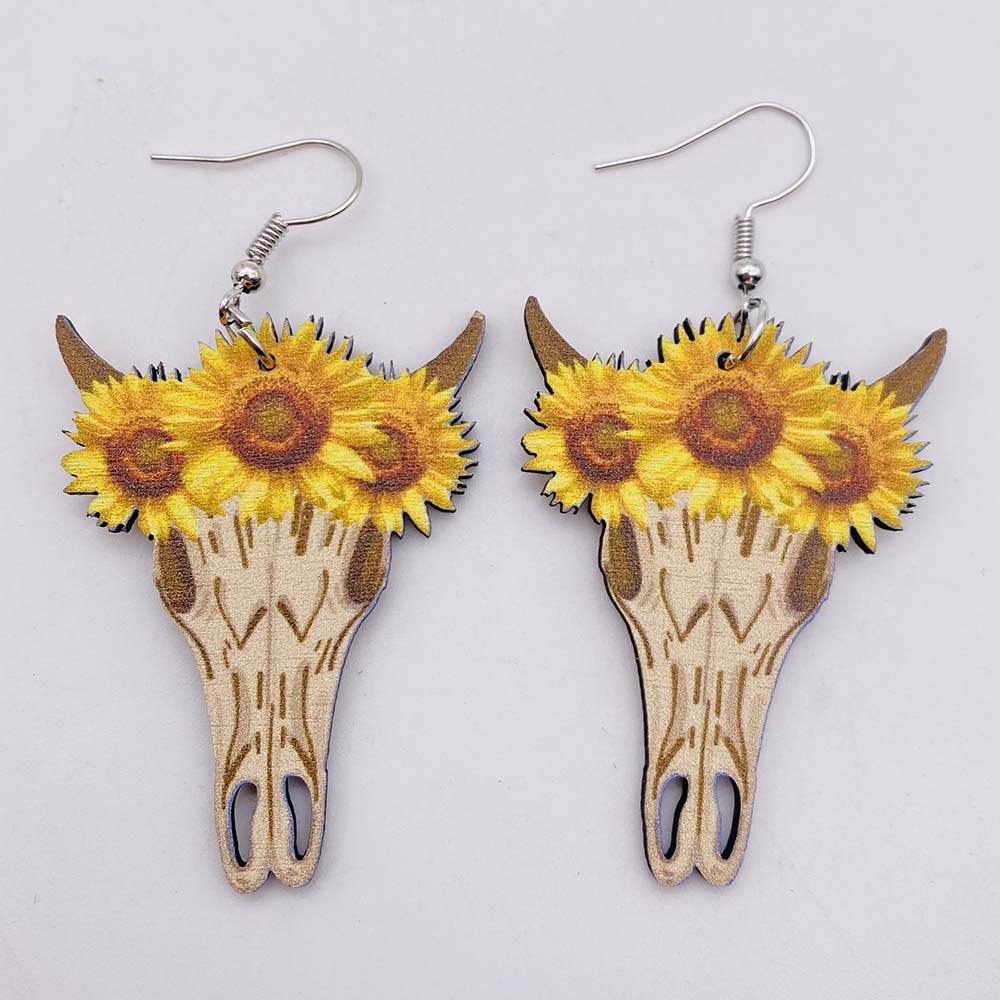 Western Cowboy Wooden Earrings - Shop Jobie