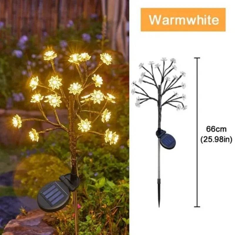 LED Solar Waterproof Cherry Blossom Lotus Tree Branch - Shop Jobie