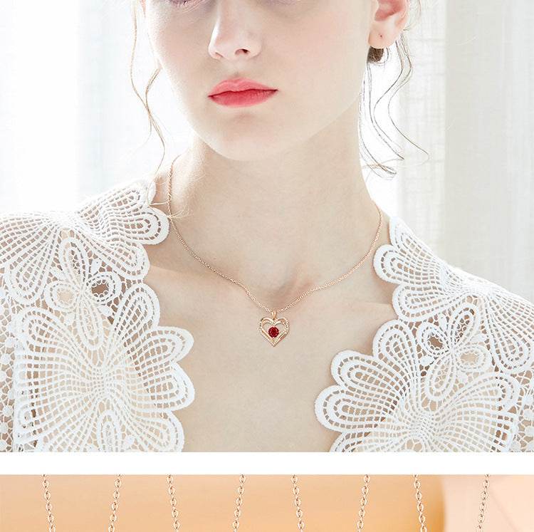 Heart Birthstone Necklace For Mom - Shop Jobie