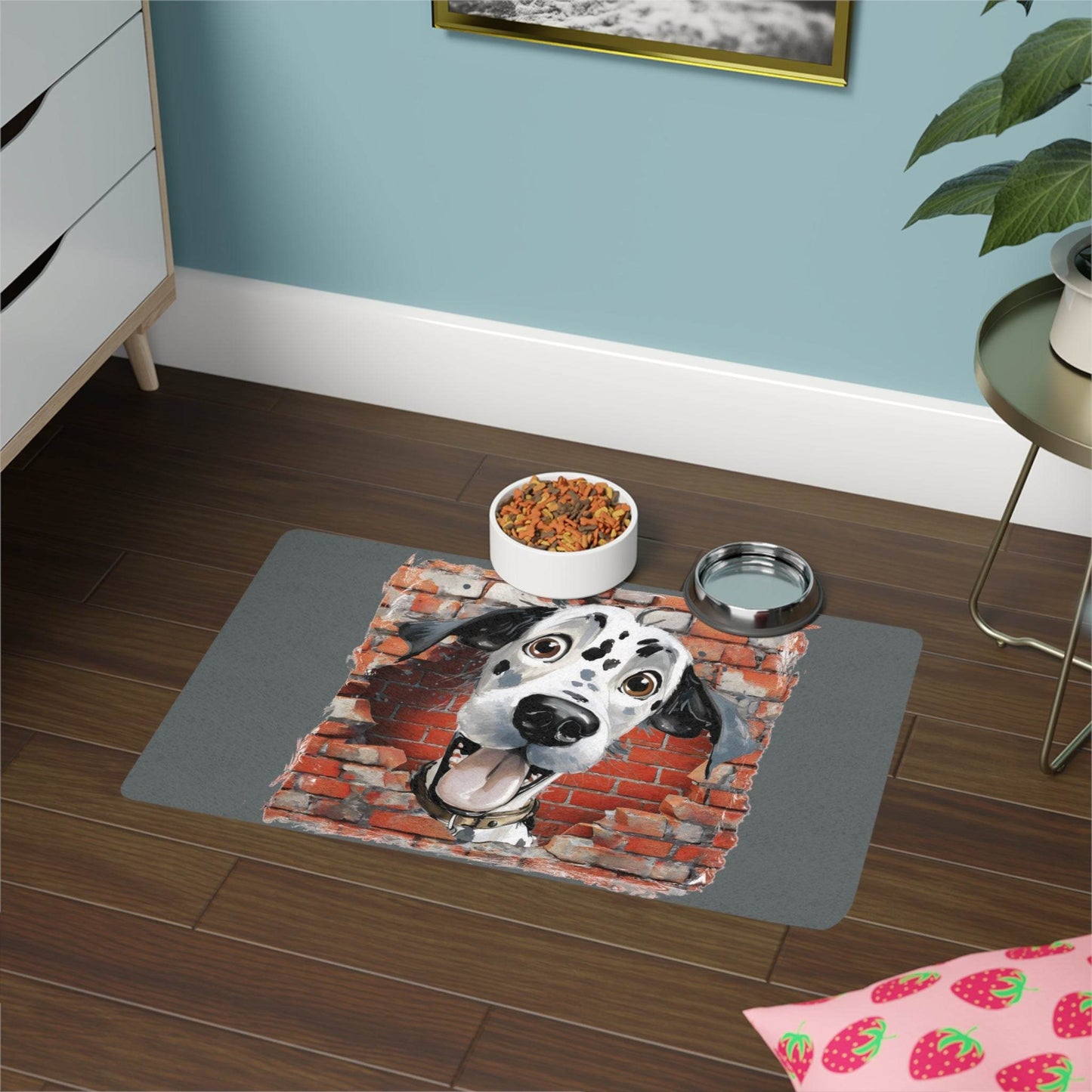 BUSTIN' OUT Funny Dog Pet Food Mat - Shop Jobie