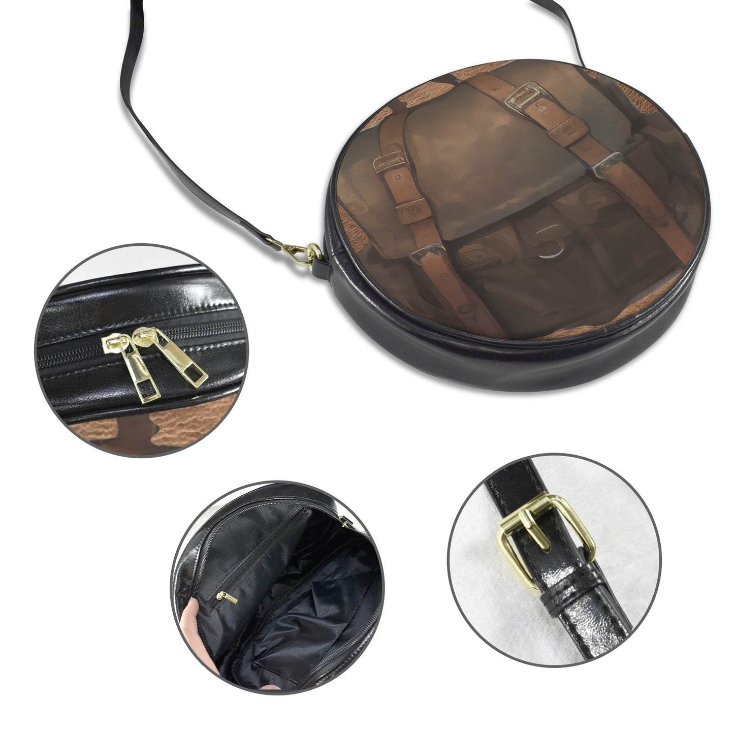 Steampunk Round Messenger Bag - Shop Jobie