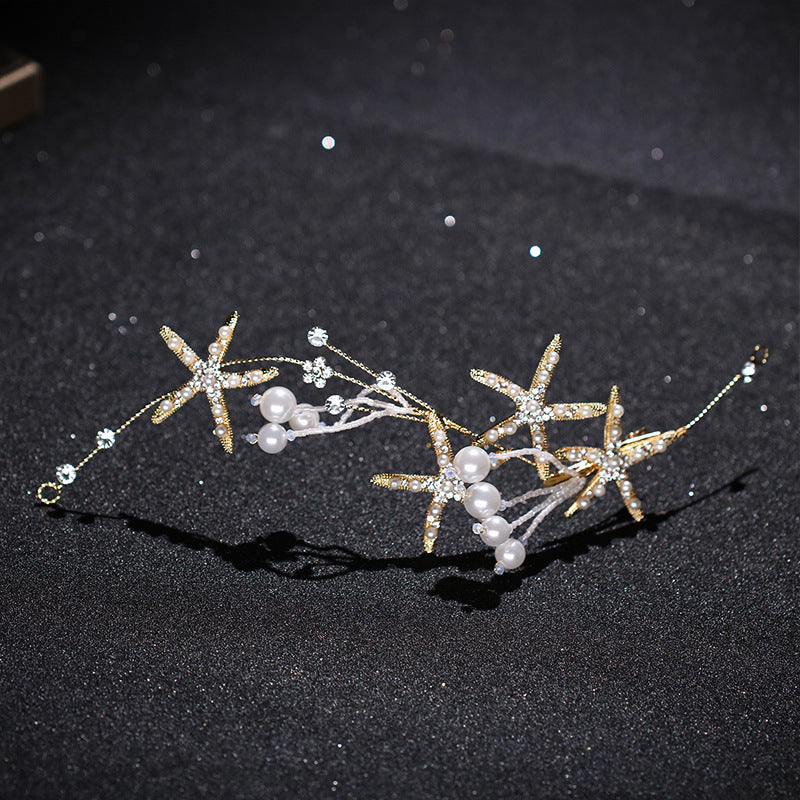 Diamond Headband Starfish Pearl