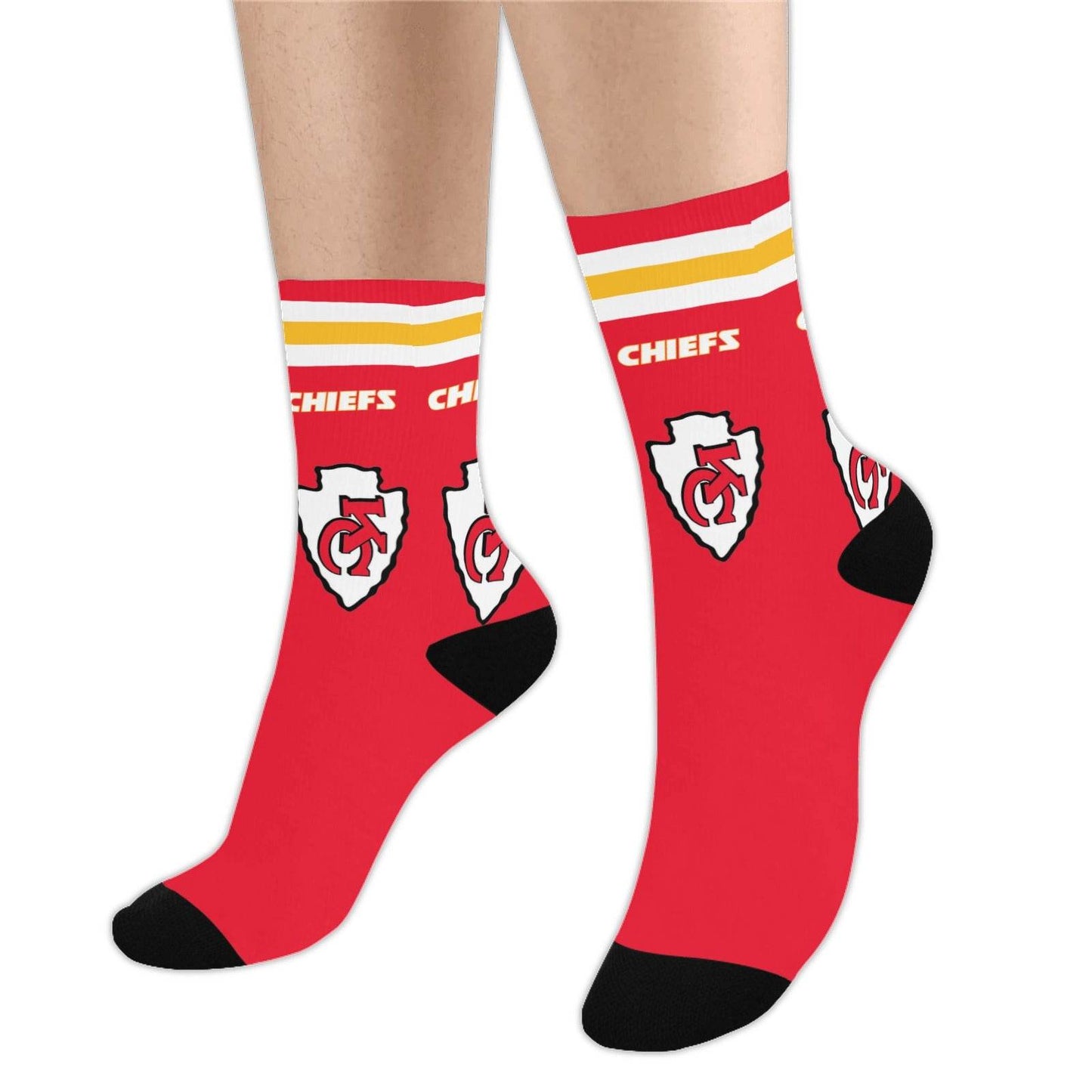 KC Chiefs Crew Socks 2 - Shop Jobie