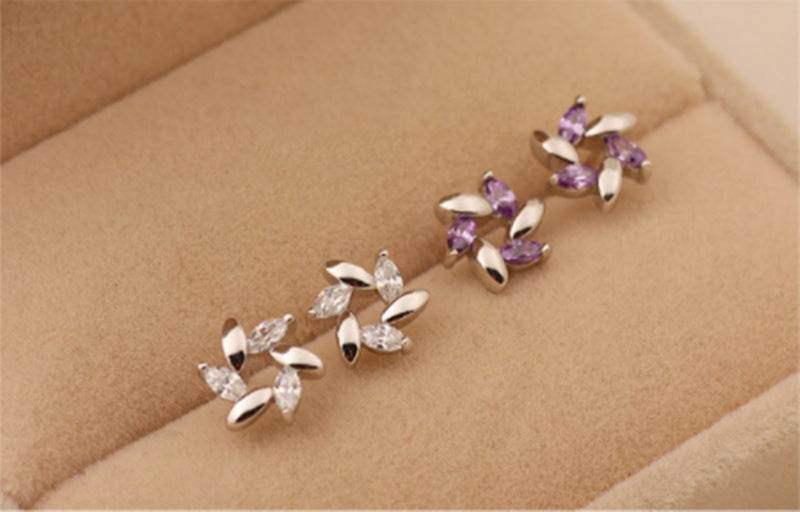 925 Sterling Silver Windmill Diamond Earrings - Shop Jobie