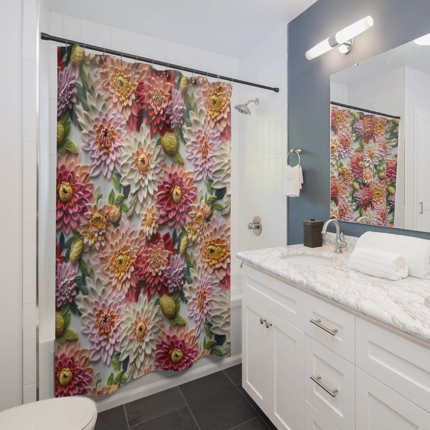 Quill Flower Shower Curtain - Shop Jobie