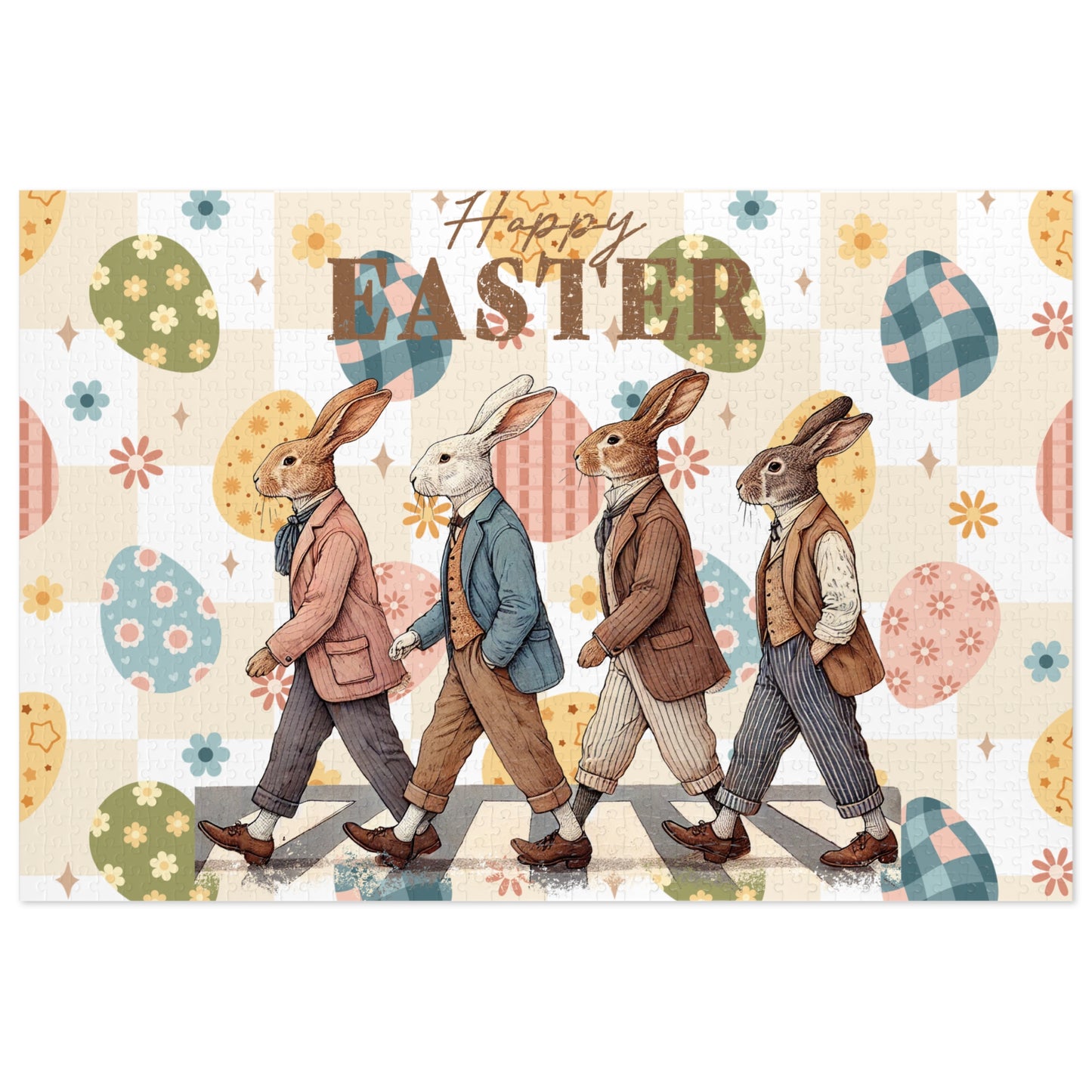 Easter Bunny Jigsaw Puzzle with Tin