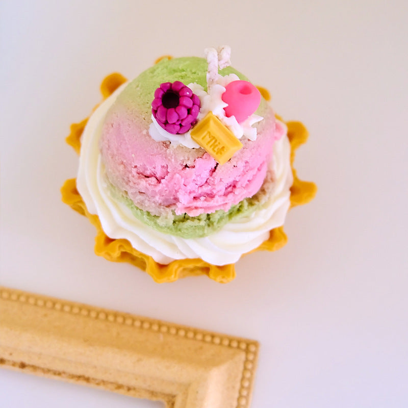 Cream Dessert Candles