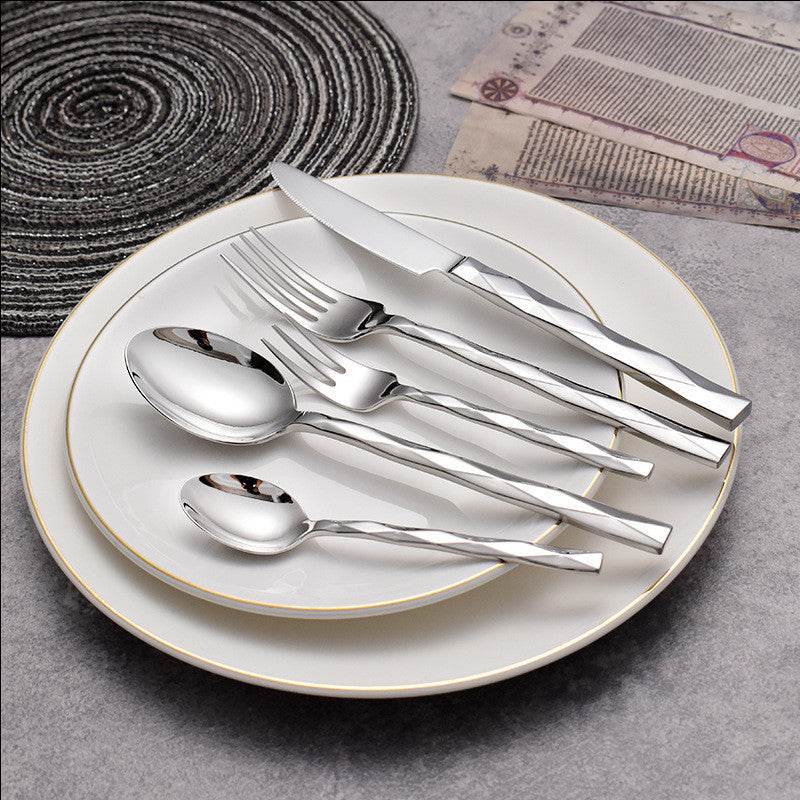 Nordic-inspired Square Handle Knife, Fork, and Spoon set - Shop Jobie