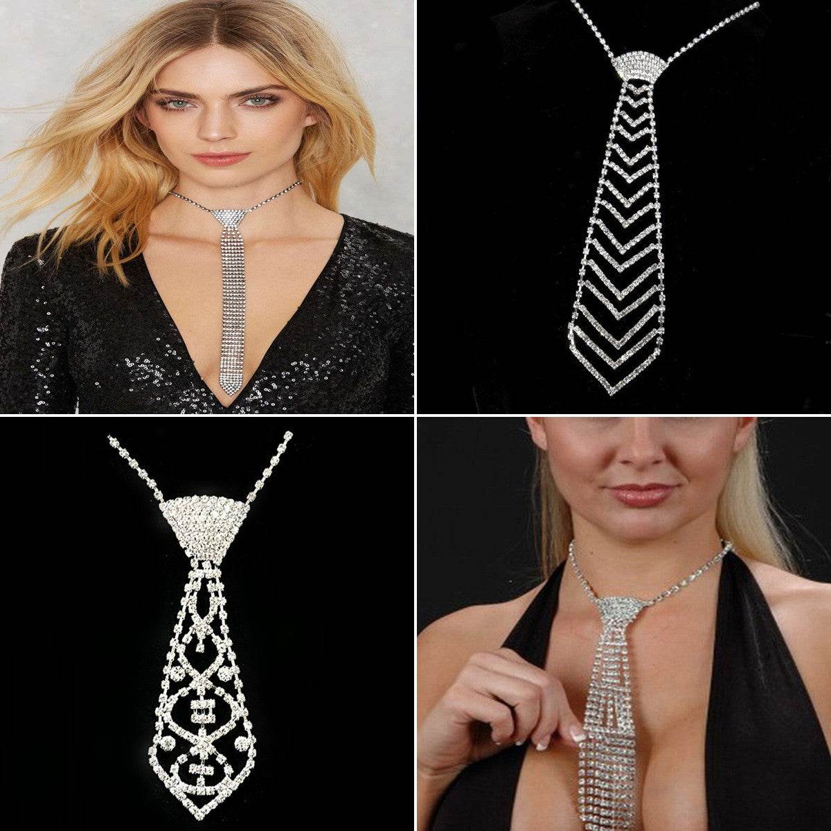 Rhinestone Tie - Shop Jobie