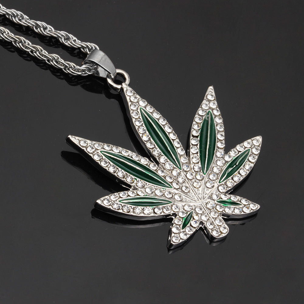 Hip Hop Weed Necklace