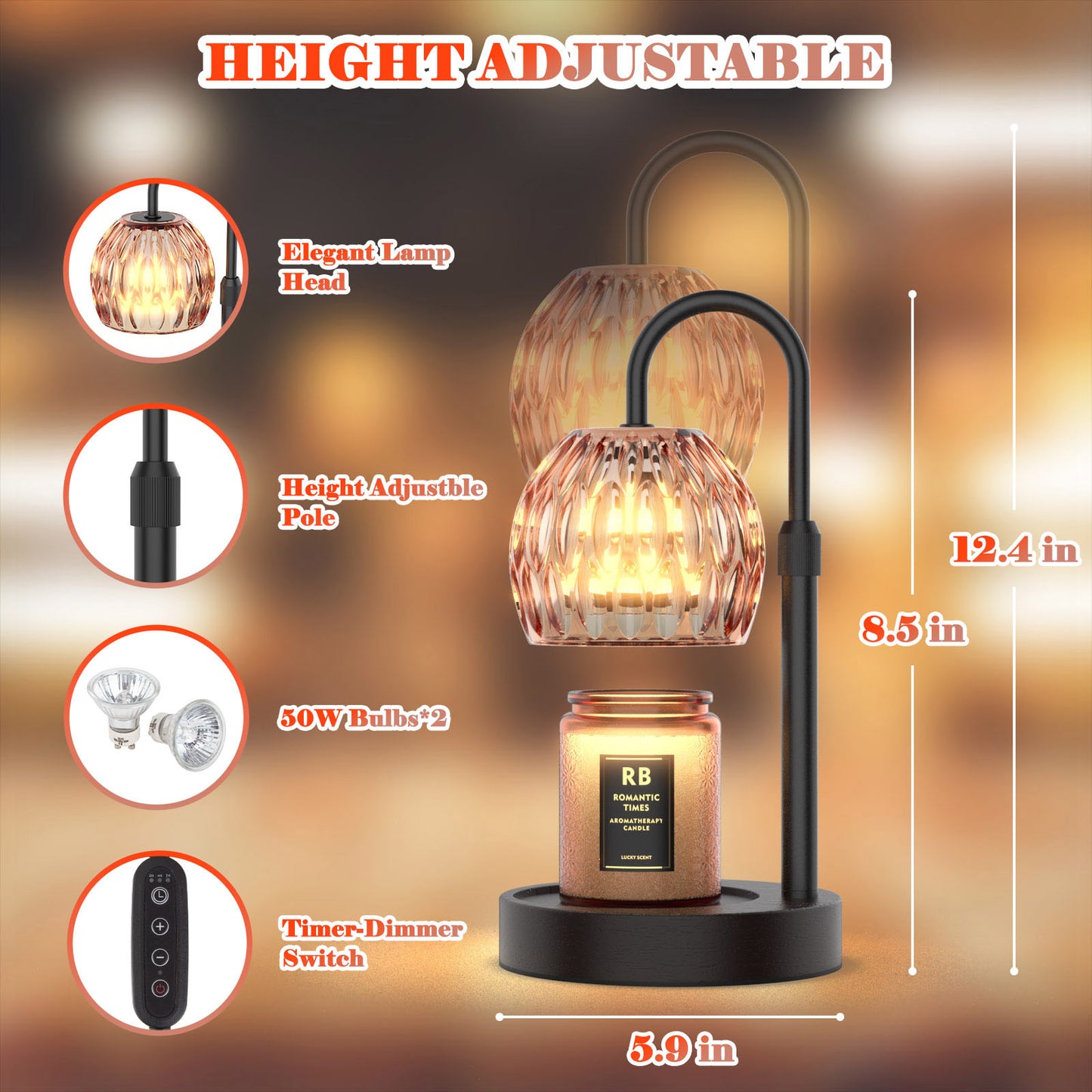 RAINBEAN Candle Warmer Lamp