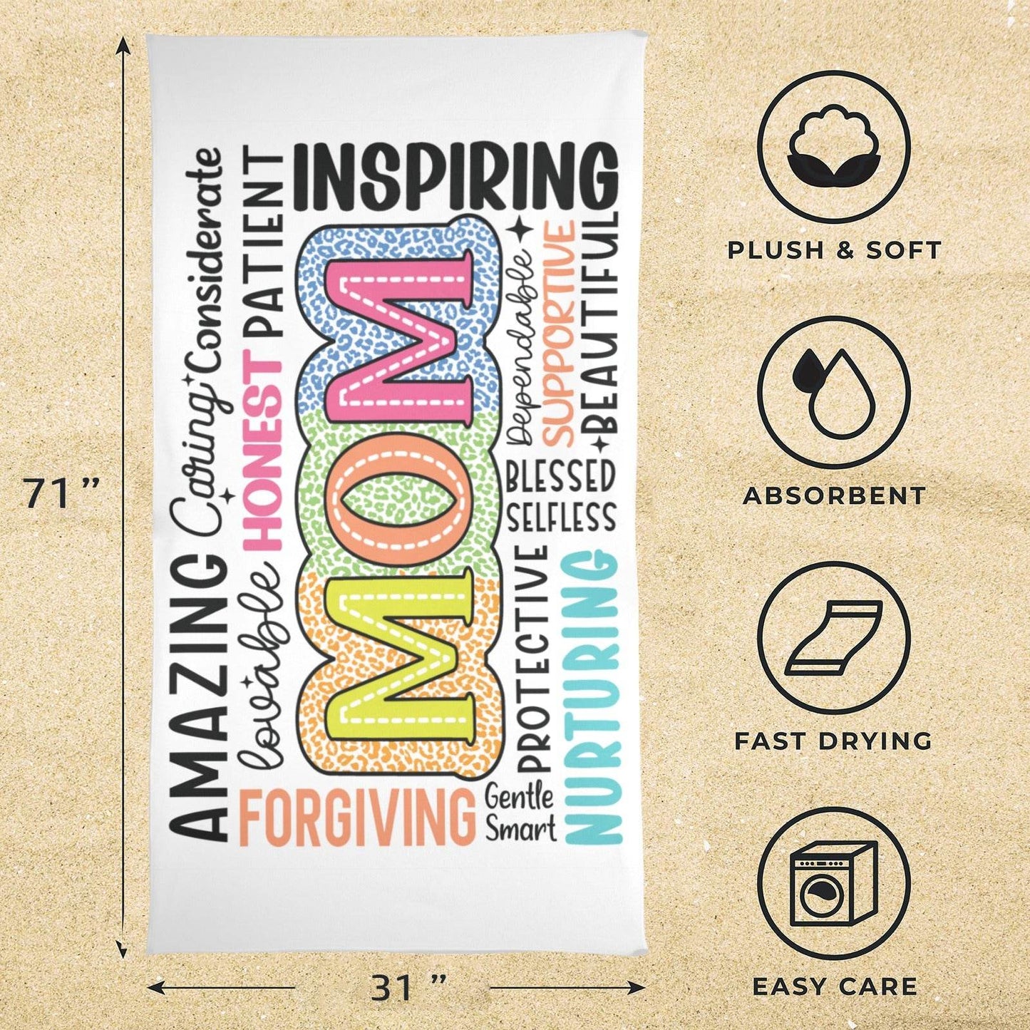 Mom's Day Beach Towel - Shop Jobie