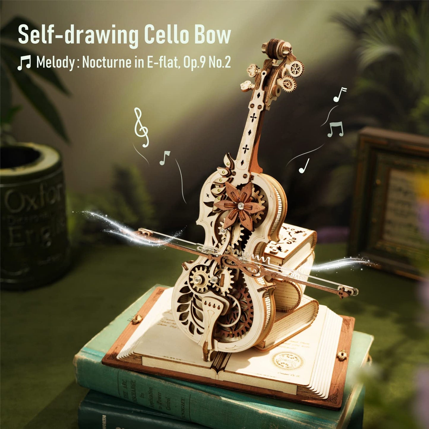 3D Wooden Puzzle STEM Kits - Magic Cello Mechanical Music Box