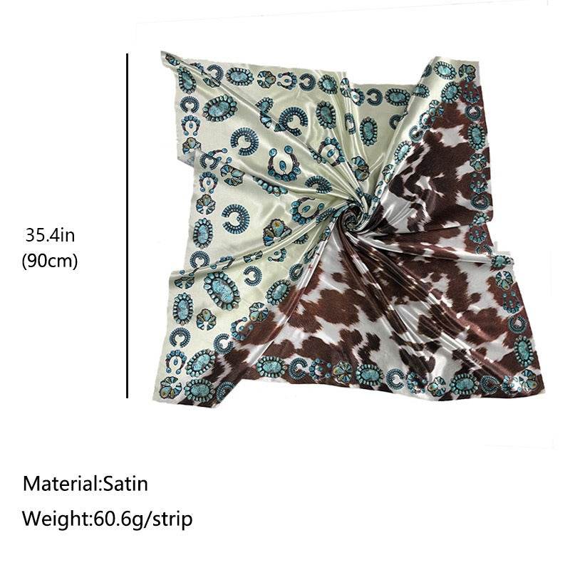 Western Style Vintage Silk Scarf - Shop Jobie