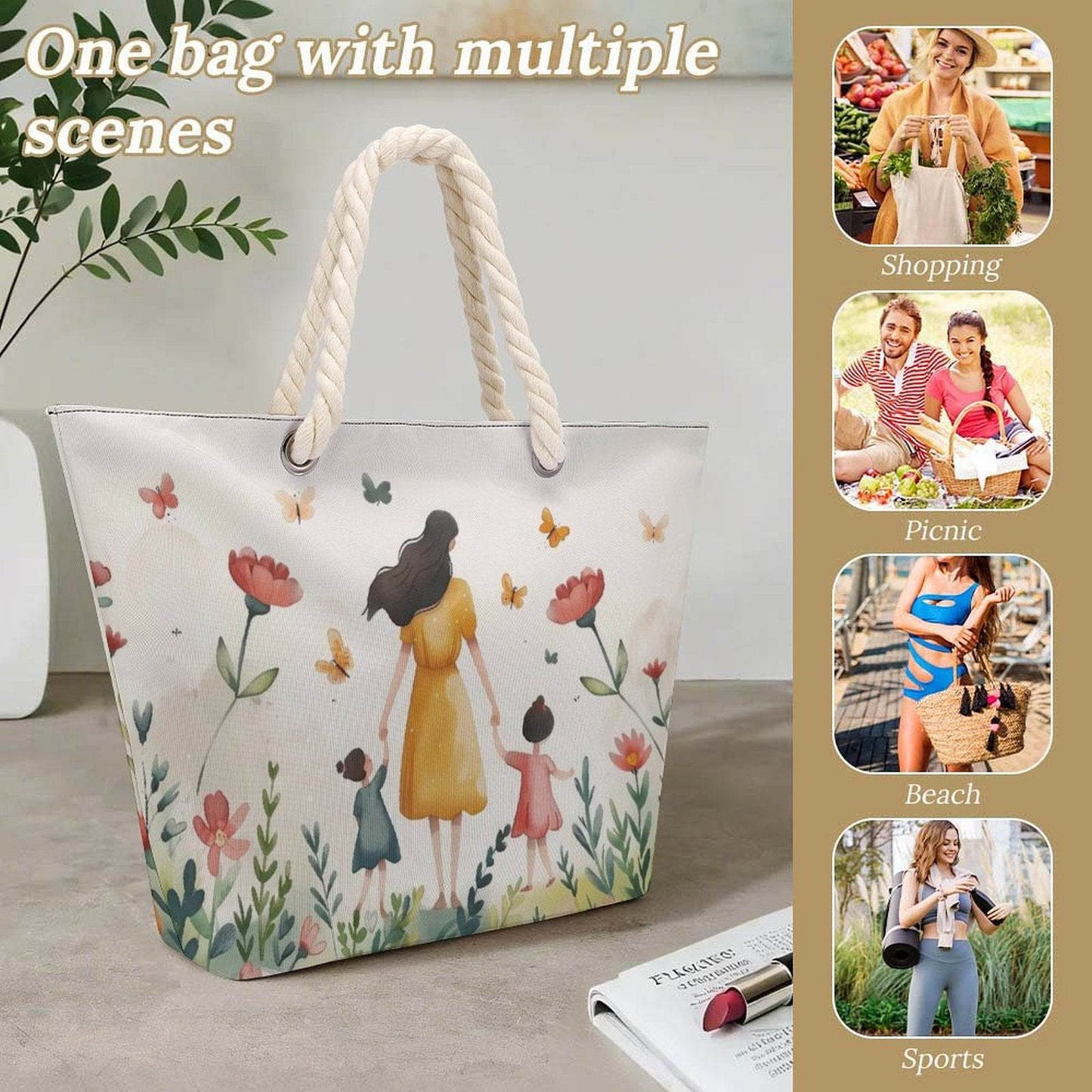 Hemp Rope Tote Bag - Shop Jobie