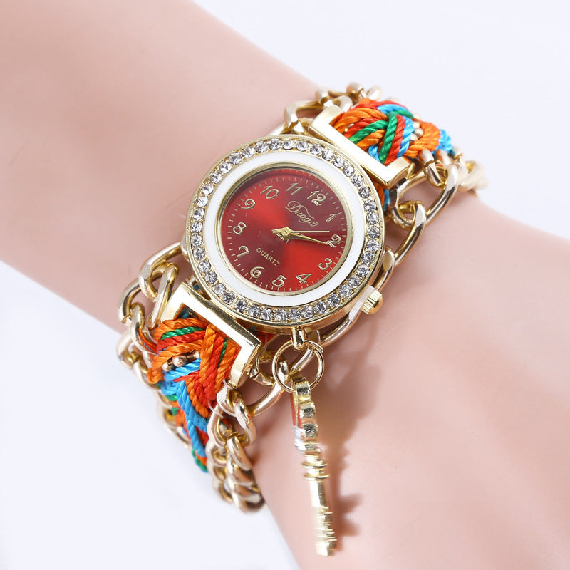Braided Rope Ladies Bracelet Watch
