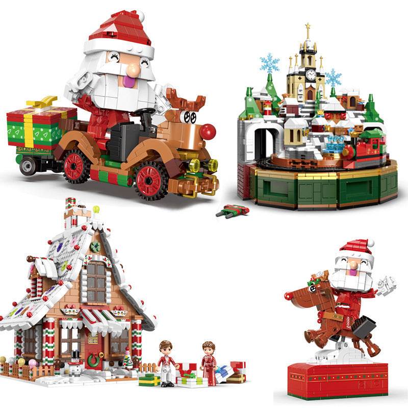 Gingerbread House Building Block Music Box DIY Kit - Shop Jobie