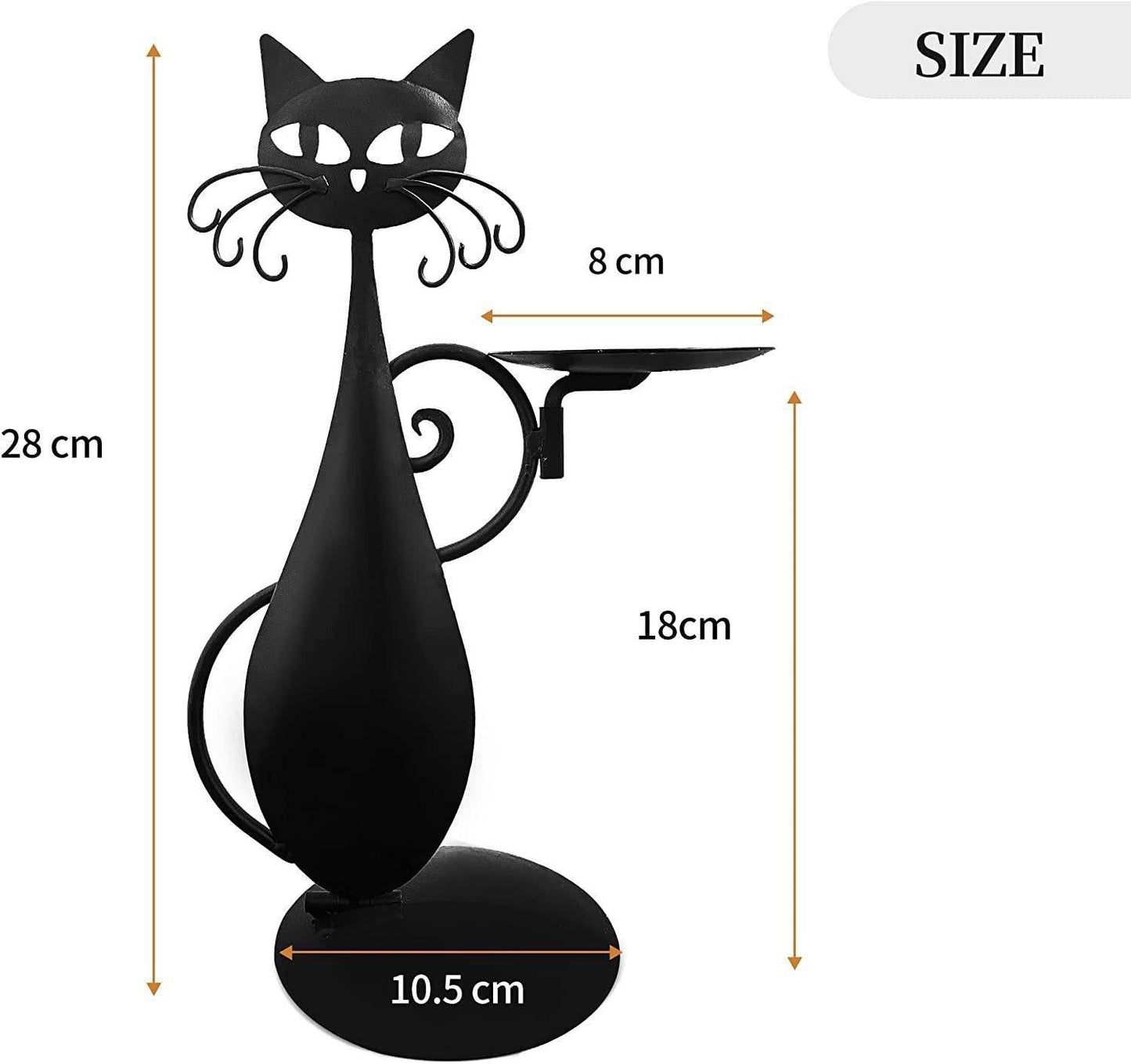 Black Cat Retro Candle Holder - Shop Jobie