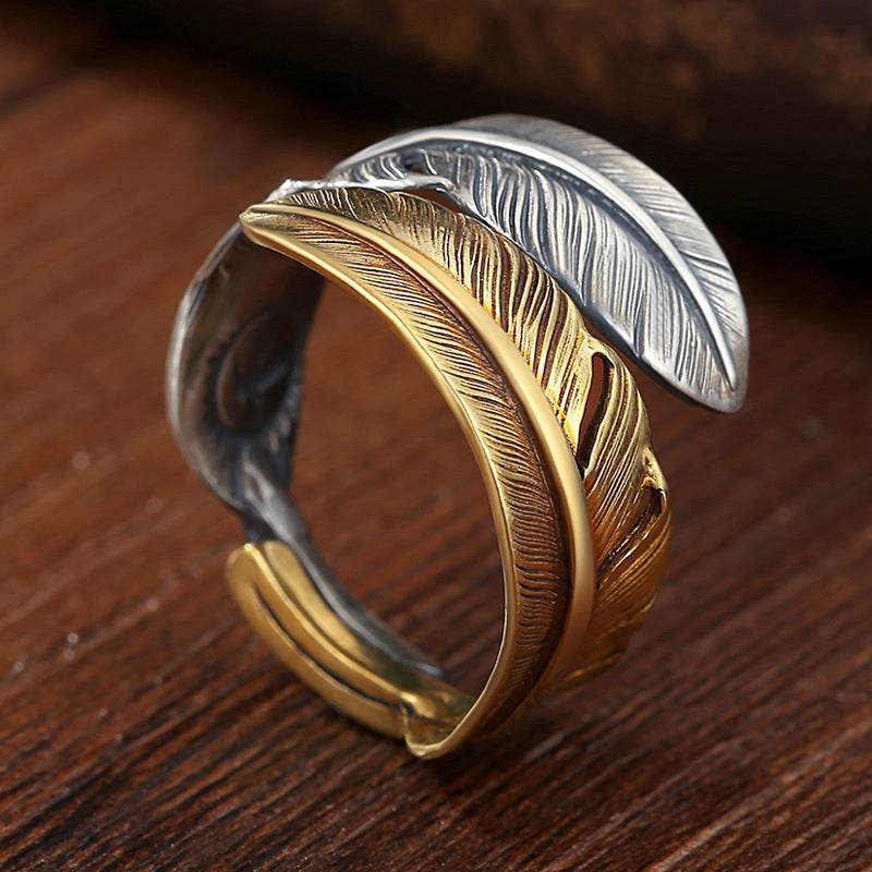 Silver Feather Ring - Shop Jobie