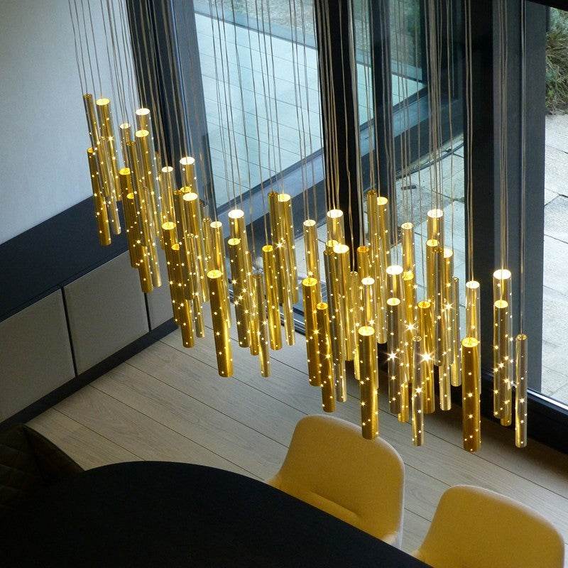 Carved Hollow Tube Bar Chandelier - Shop Jobie