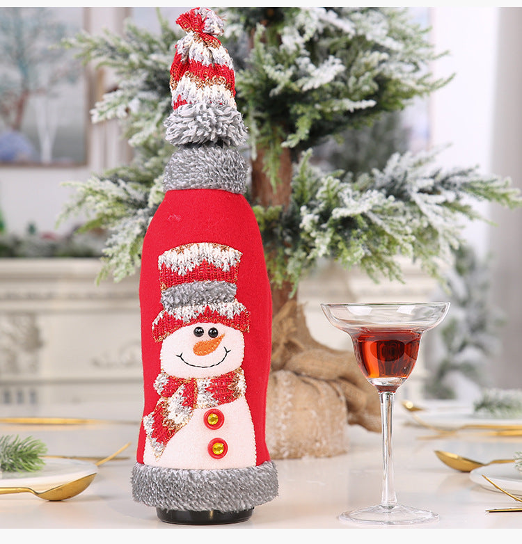 Christmas Hat Wine Bottle Cozie