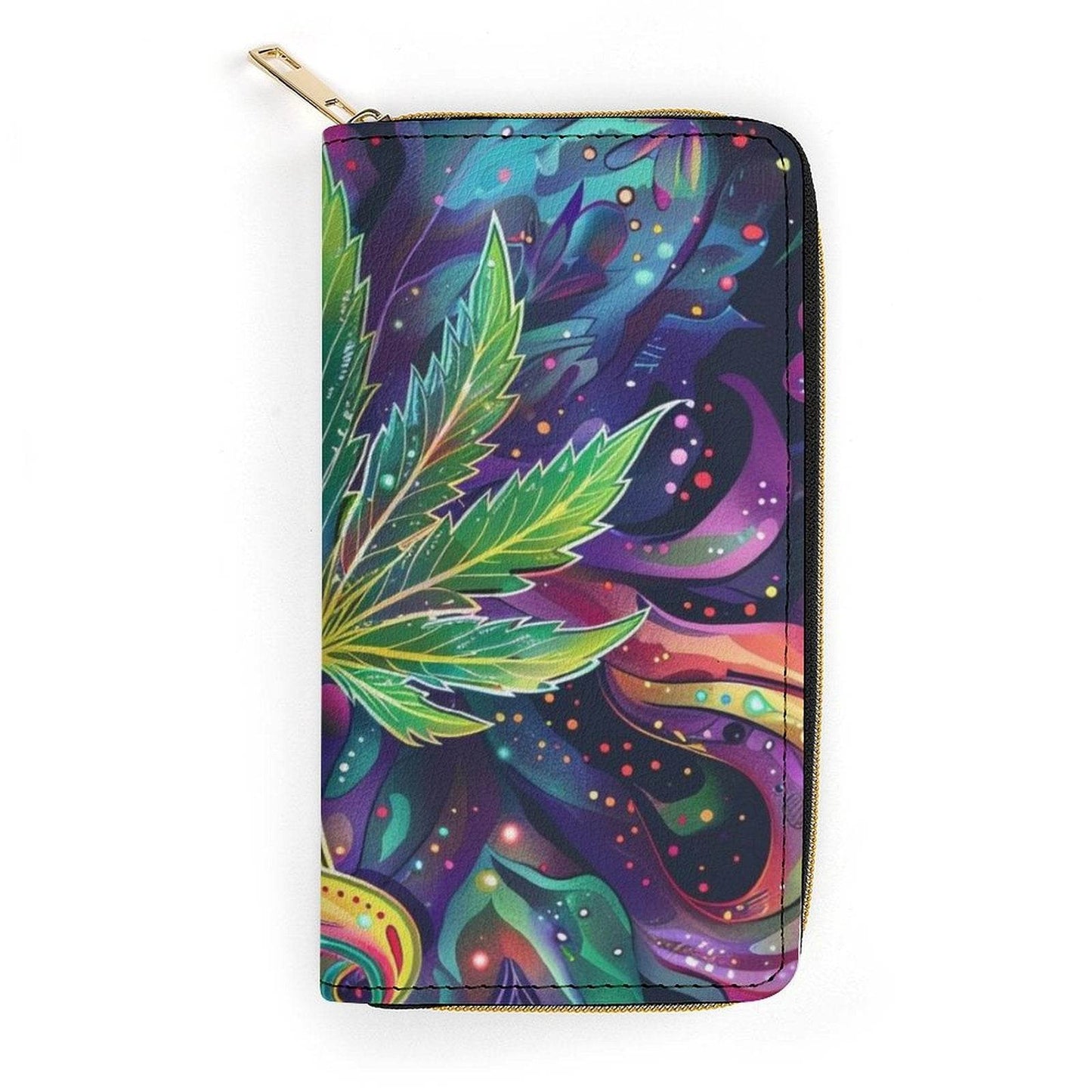 Rainbow Weed Faux Leather Wallet - Shop Jobie