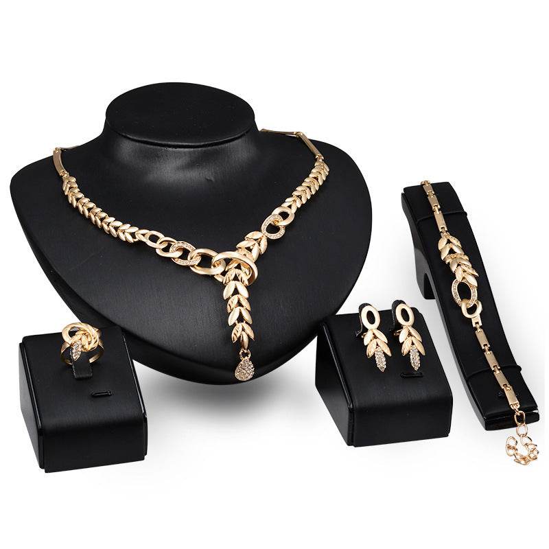 Gold-plated Circle Four-piece Set - Shop Jobie