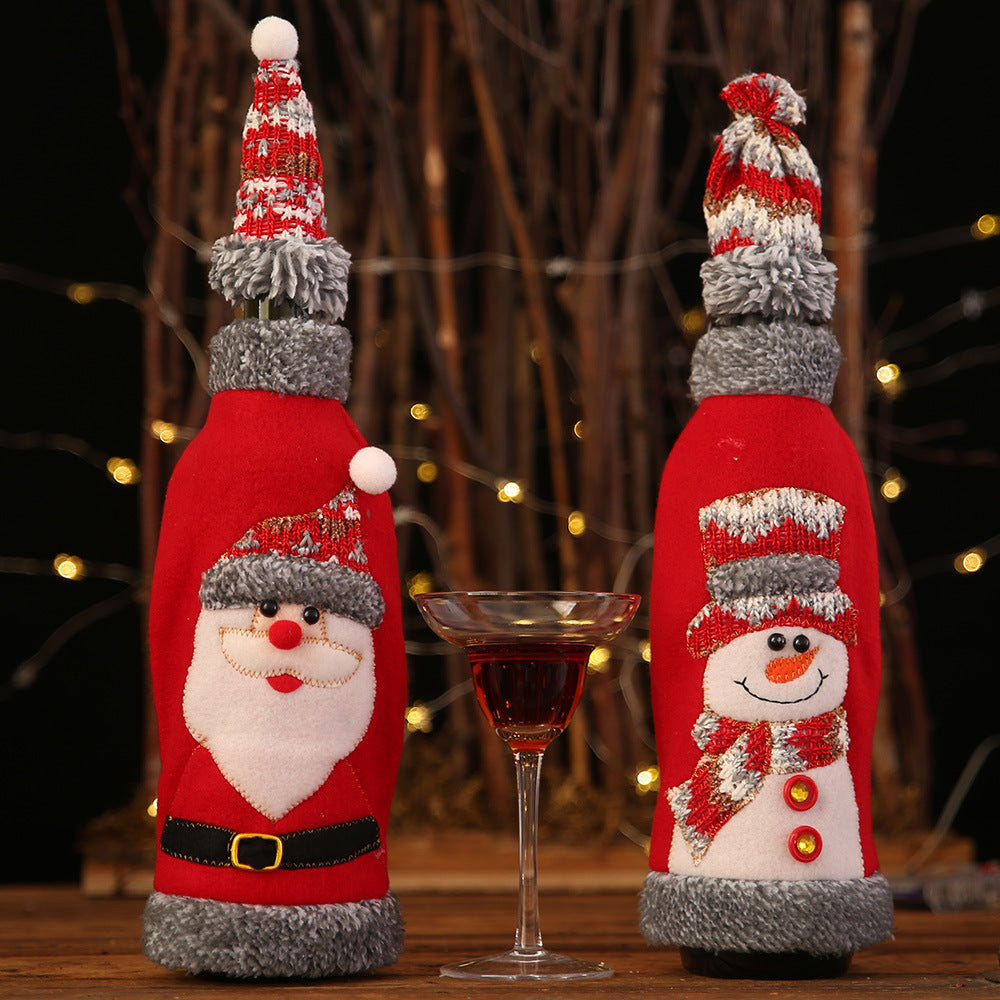 Christmas Hat Wine Bottle Cozie