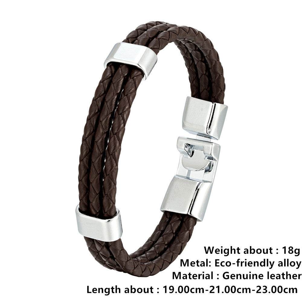 Men's Leather Braided Bracelet - Shop Jobie