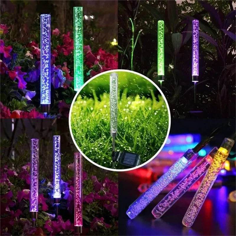 Solar Garden Tube RGB Color Changing LED Lights - Shop Jobie