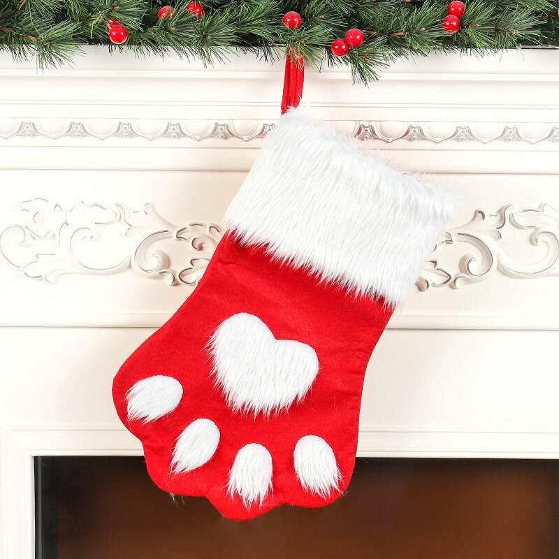 Large Dog Paw Christmas Stockings - Shop Jobie