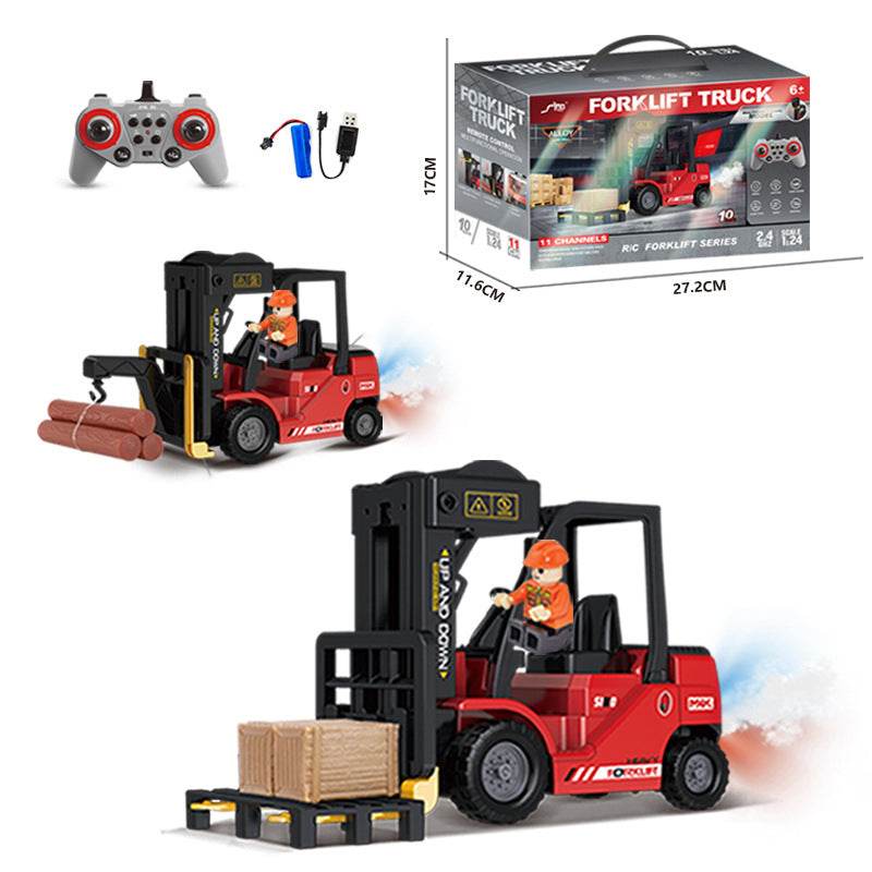 Little Curious Engineers! Remote Control Forklift w/Light, Music, & Spray - Shop Jobie