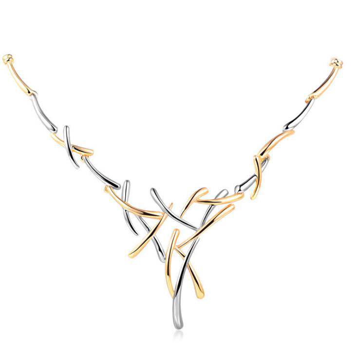 Viennois Metallic Earrings & Necklace Set - Shop Jobie