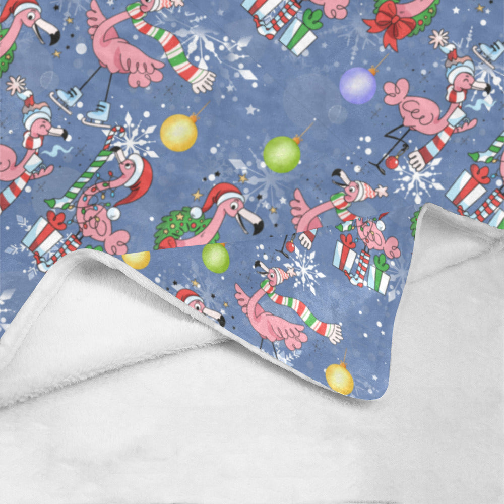 Christmas Flamingo Cozie Hug Blanket