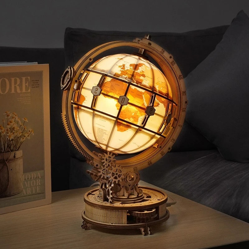 Robotime ROKR Luminous Globe 3D Wooden Puzzle