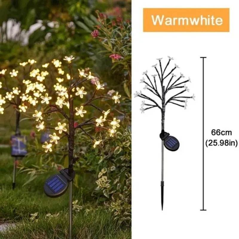 LED Solar Waterproof Cherry Blossom Lotus Tree Branch - Shop Jobie