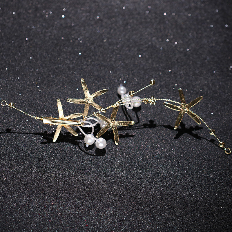 Diamond Headband Starfish Pearl