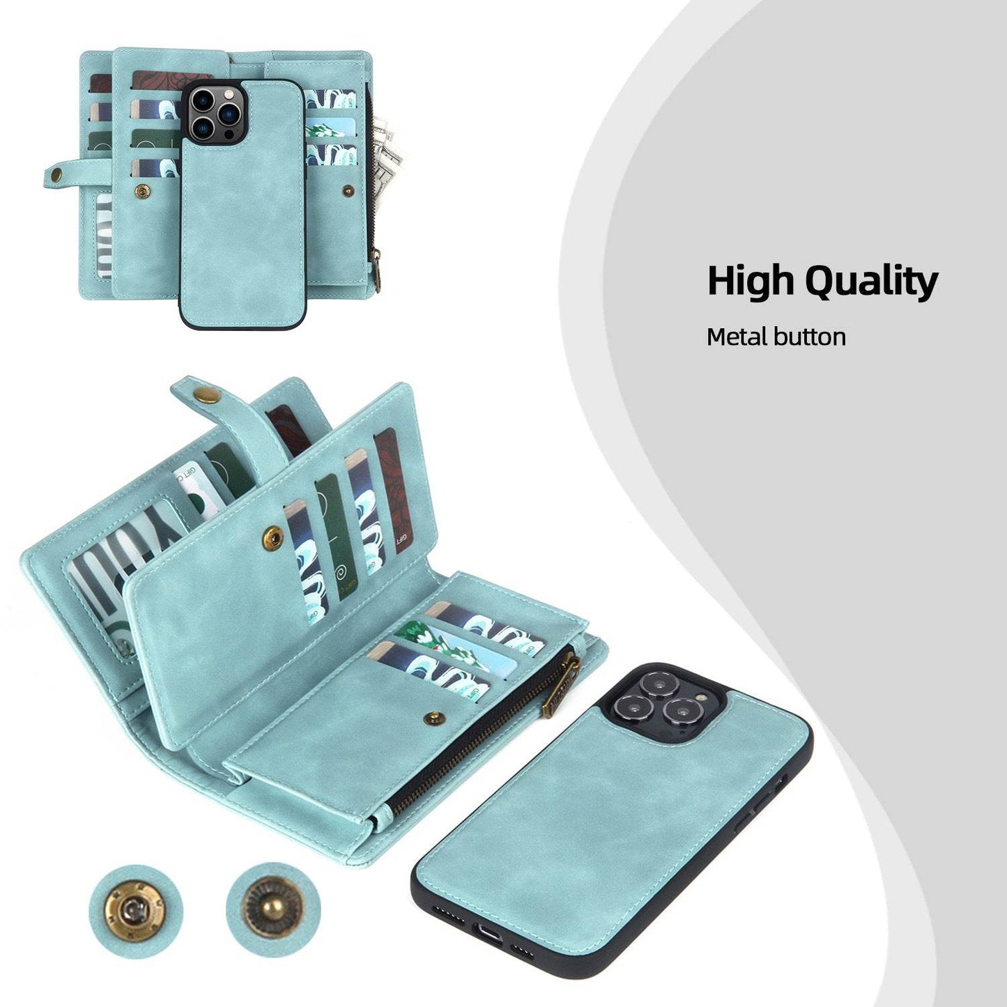 iPhone 15 Multifunctional Leather Case - Shop Jobie