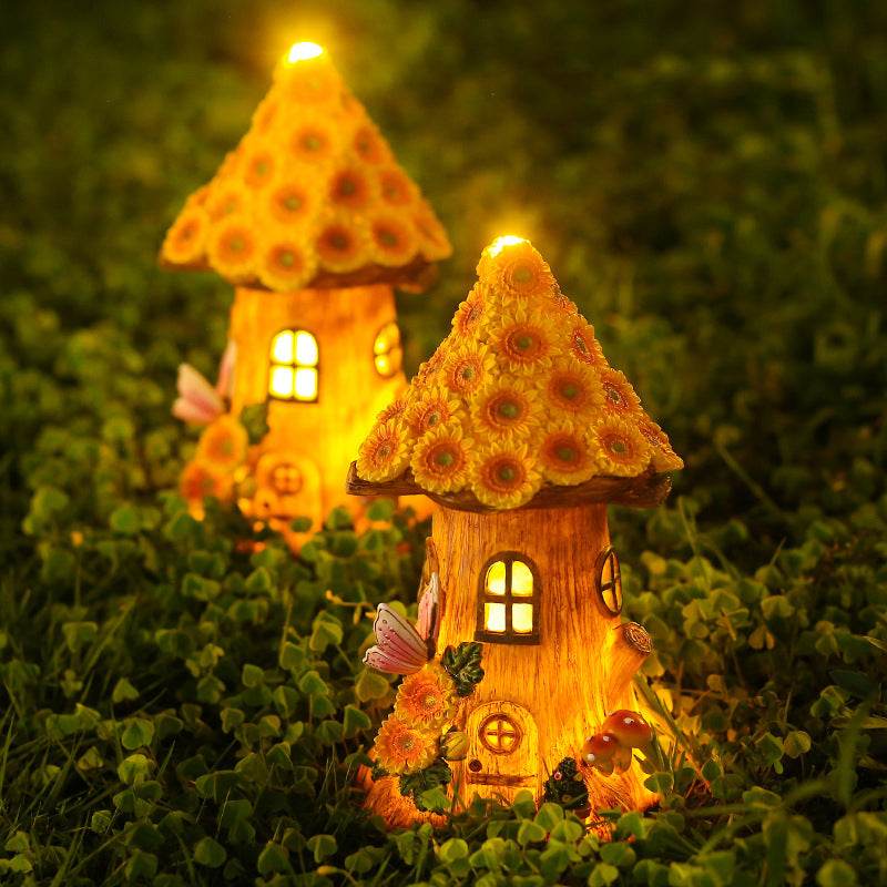 Sunflower Tree House Solar Lighted Garden Decor - Shop Jobie