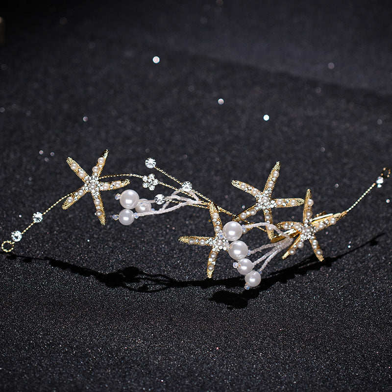 Diamond Headband Starfish Pearl