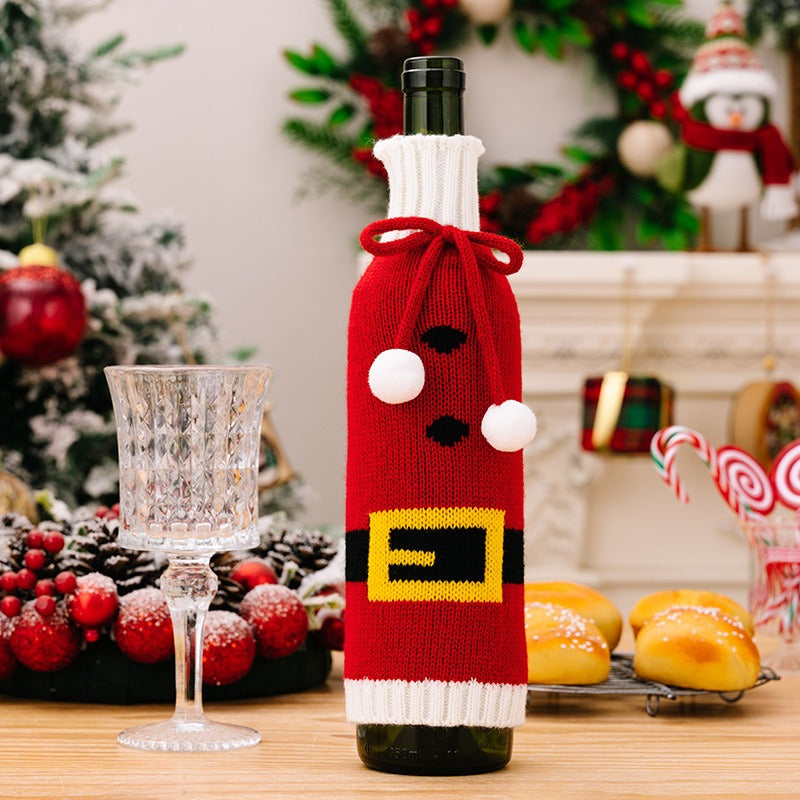 Christmas Knitted Wine Bottle Sweaters