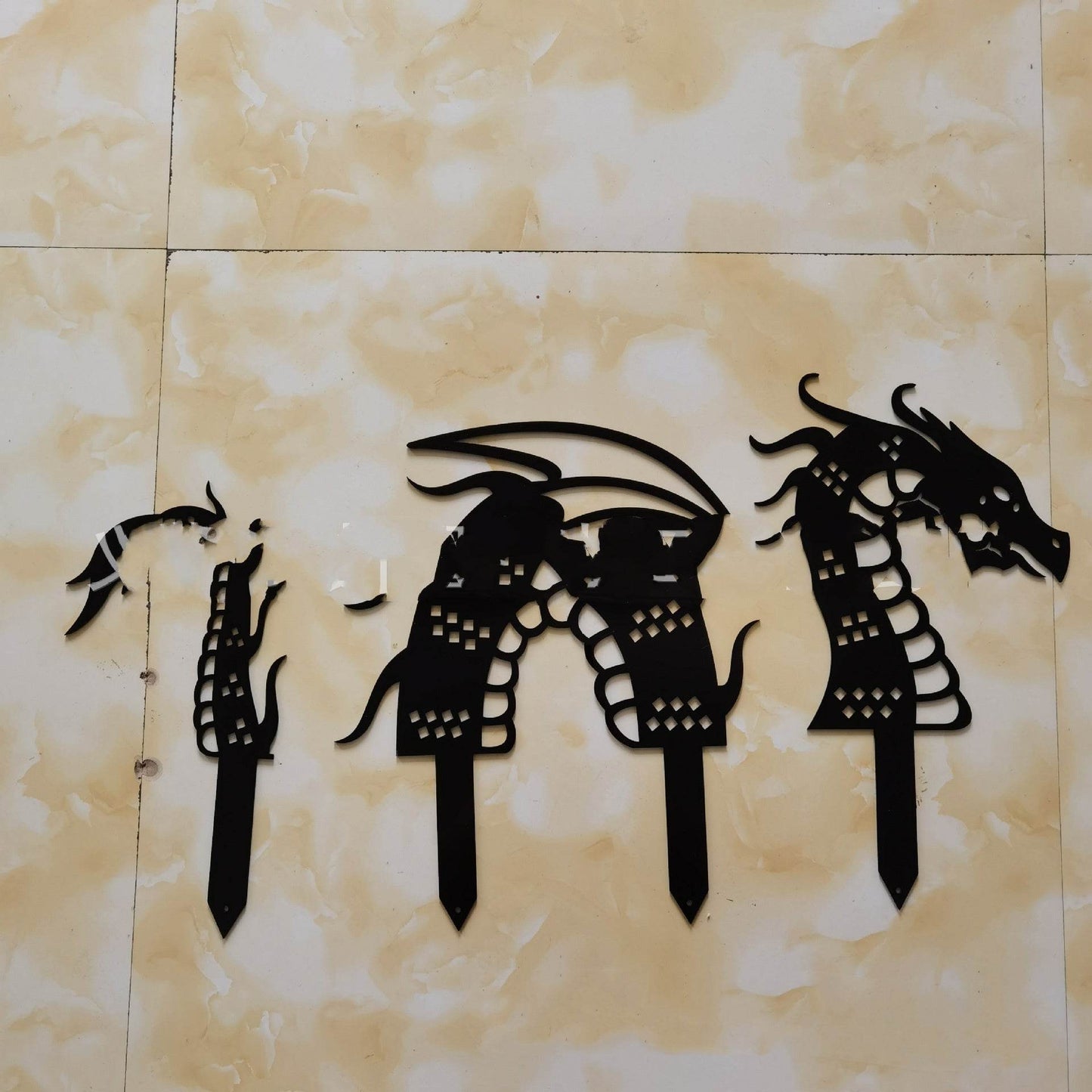 Acrylic Dragon Silhouette Stakes - Shop Jobie