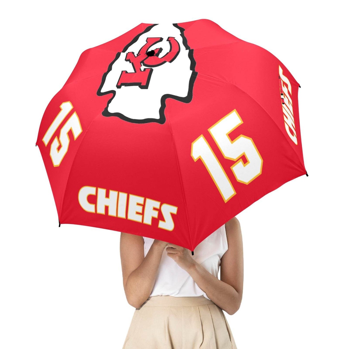 KC Chiefs Umbrella Semi-Automatic Foldable Umbrella - Shop Jobie
