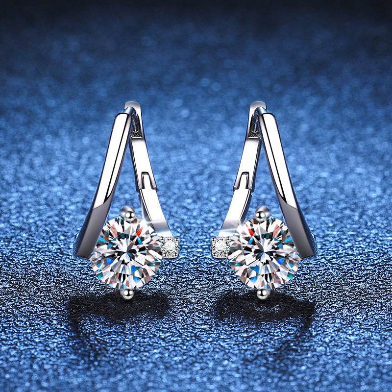 S925 Silver Moissanite Affordable Luxury Earrings - Shop Jobie