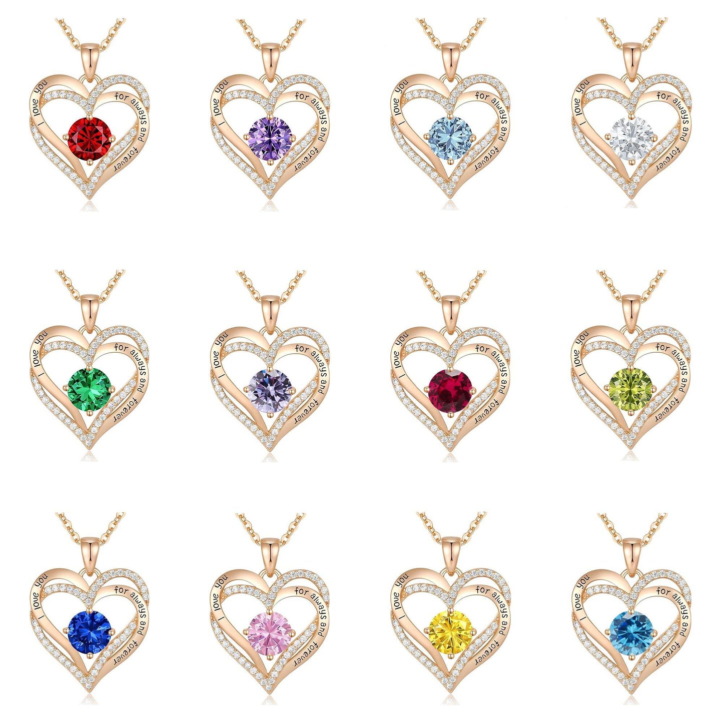 Heart Birthstone Necklace For Mom - Shop Jobie